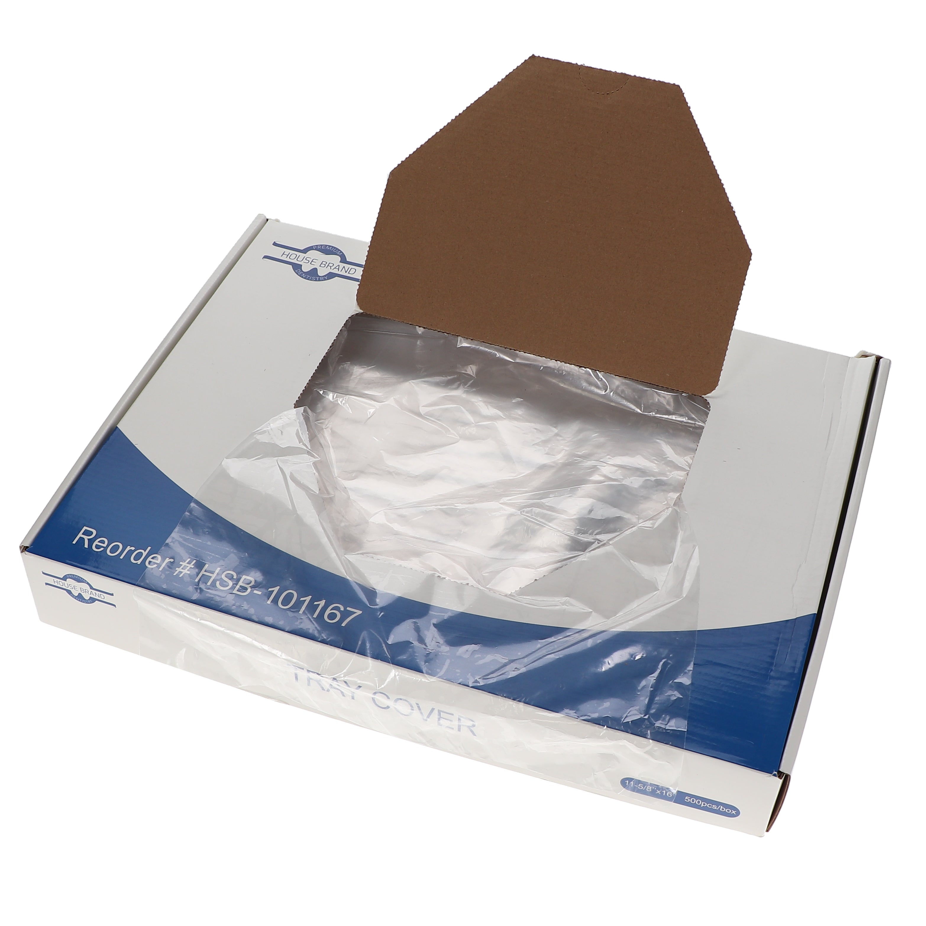 House Brand Dentistry 101167 HSB Dental Tray Cover Sleeves Poly 11.5/8 House Brand Dentistry 101167 HSB Dental Tray Cover Sleeves Poly 11.5/8